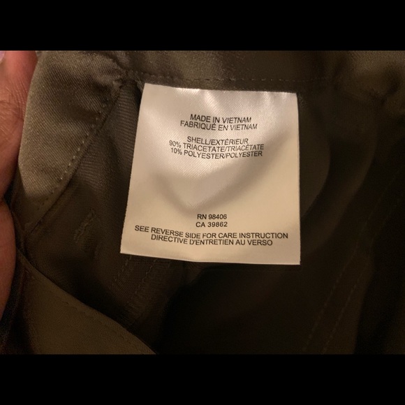 Theory silky tapered olive pants - Picture 4 of 6